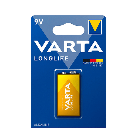 PILHA ALCALINA LONG LIFE VARTA 9V 6LR61  1