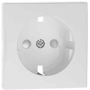 CENTRO SCHUKO COM OBTURADOR BRANCO