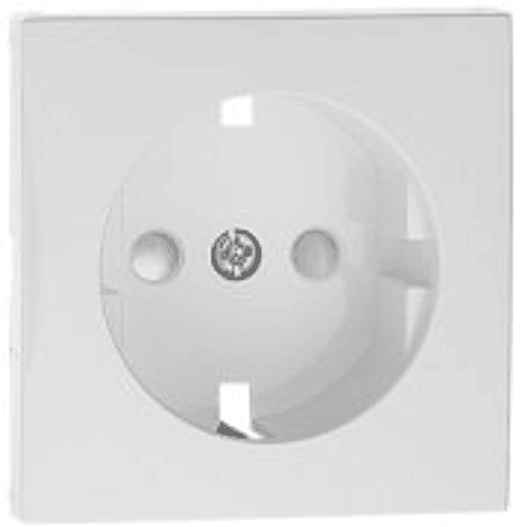 CENTRO SCHUKO COM OBTURADOR BRANCO 1