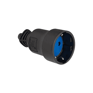 Tomada 2P + T, 16A 250V ~. Borracha Preta – SOLERA