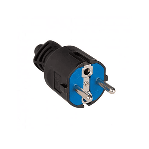 Ficha 2P + E, 16A 250 V ~. Borracha Preta - SOLERA