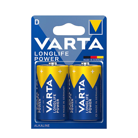 PACK 2 PILHAS D (1,5V) B2 LONGLIFE VARTA 1