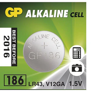 Pilha 1.5V Alcalina AG12 / LR43 / 186 / 386 (1,5V) GP