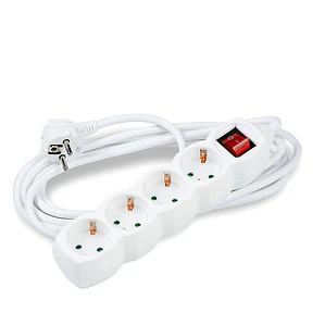 EXTENSÃO 4 TOMADAS 1.5M BRANCO C/ INTERRUPTOR