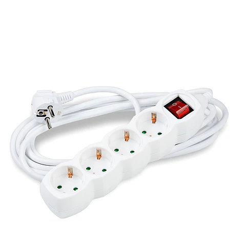 EXTENSÃO 4 TOMADAS 1.5M BRANCO C/ INTERRUPTOR 1