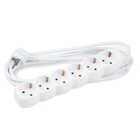 EXTENSÃO 6 TOMADAS 3M BRANCO 1