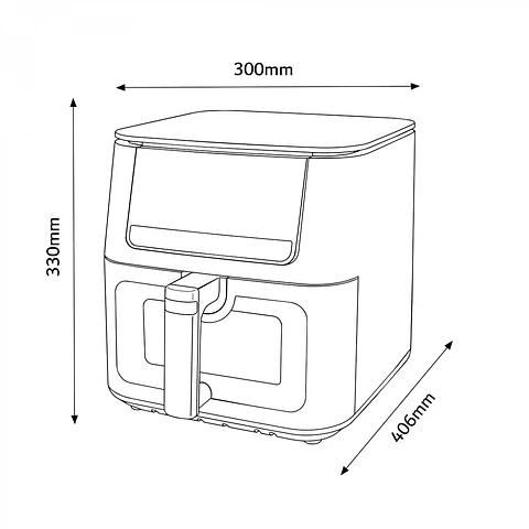Air Fryer Tech 9L bege Fritadeira de Ar 4