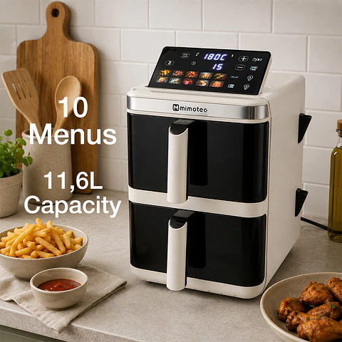Air Fryer Double Tech 5,8+5,8L Fritadeira de Ar  5