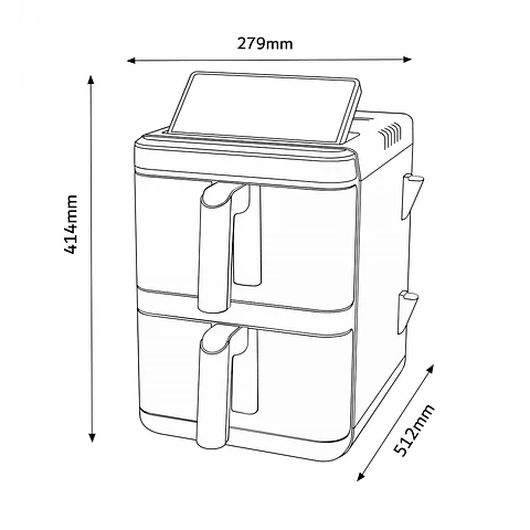 Air Fryer Double Tech 5,8+5,8L Fritadeira de Ar  6