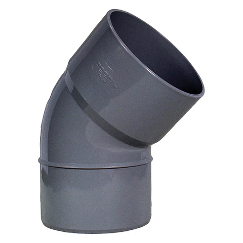 Curva PVC 90x45º colar 1