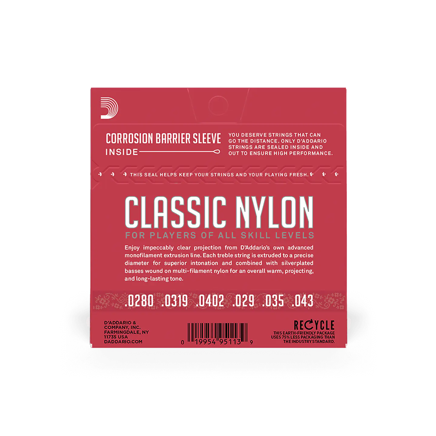 D’ADDARIO EJ27N CUERDAS NYLON PARA GUITARRA ACUSTICA TENSION NORMAL 3