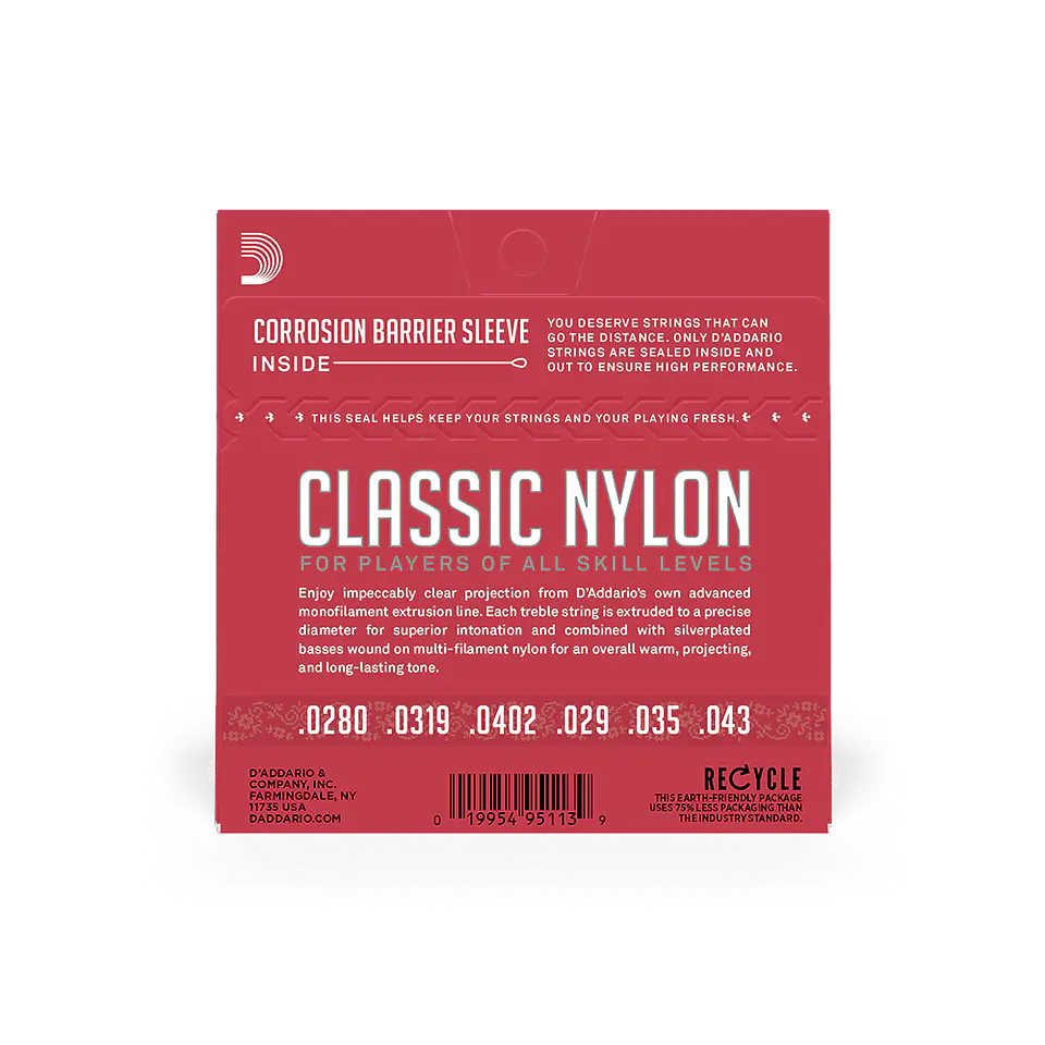 D’ADDARIO EJ27N CUERDAS NYLON PARA GUITARRA ACUSTICA TENSION NORMAL 3