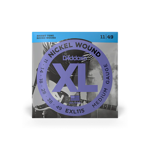 D’ADDARIO EXL115 CUERDAS METAL ( PACK 2 JUEGOS ) PARA GUITARRA ELECTRICA TENSION MEDIA 