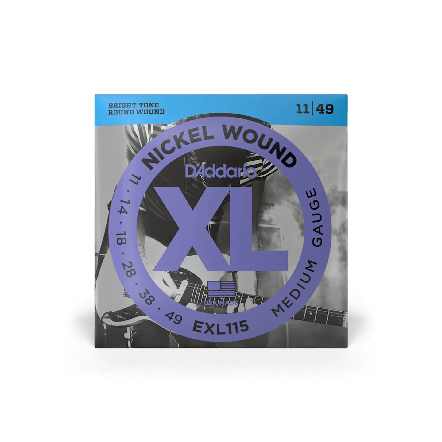 D’ADDARIO EXL115 CUERDAS METAL ( PACK 2 JUEGOS ) PARA GUITARRA ELECTRICA TENSION MEDIA  2