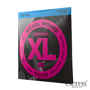 D’ADDARIO EXL170 CUERDAS PARA BAJO ELECTRICO REGULAR LIGHT (4 CUERDAS)