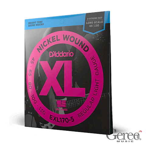 D’ADDARIO EXL170-5 CUERDAS PARA BAJO ELECTRICO REGULAR LIGHT (5 CUERDAS)