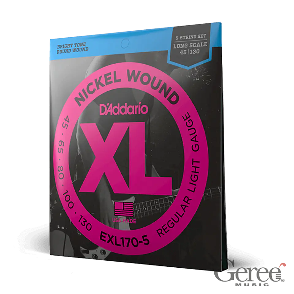 D’ADDARIO EXL170-5 CUERDAS PARA BAJO ELECTRICO REGULAR LIGHT (5 CUERDAS) 2
