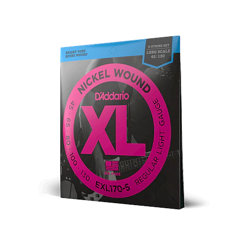 D’ADDARIO EXL170-5 CUERDAS PARA BAJO ELECTRICO REGULAR LIGHT (5 CUERDAS)