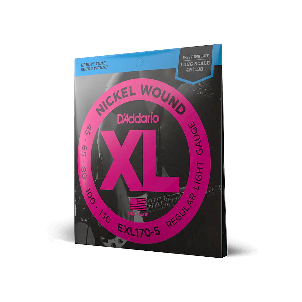 D’ADDARIO EXL170-5 CUERDAS PARA BAJO ELECTRICO REGULAR LIGHT (5 CUERDAS) 1