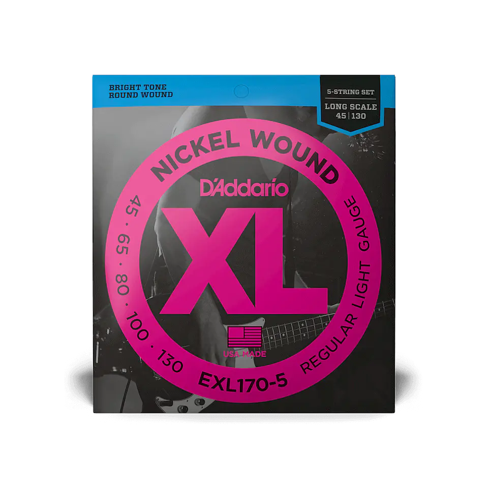 D’ADDARIO EXL170-5 CUERDAS PARA BAJO ELECTRICO REGULAR LIGHT (5 CUERDAS) 3