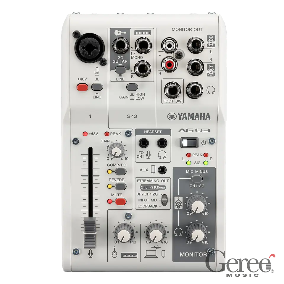 YAMAHA LIVE STREAMING MIXER AG03MK2 WHITE 2