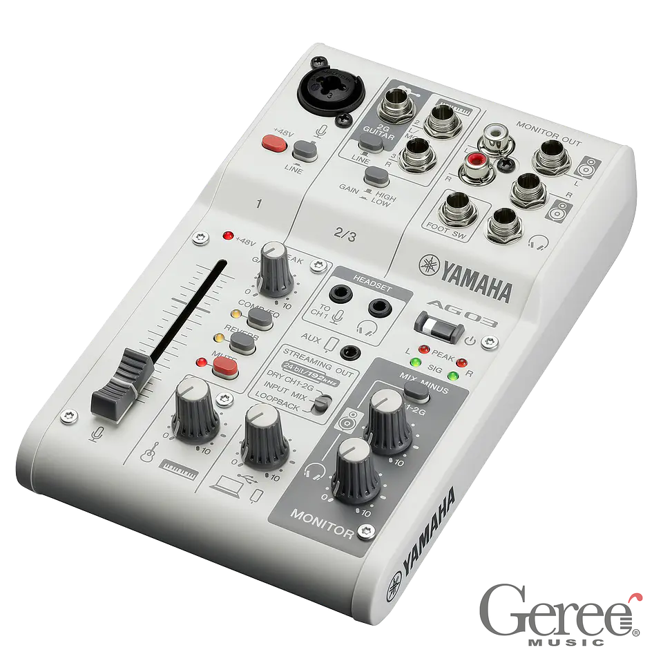 YAMAHA LIVE STREAMING MIXER AG03MK2 WHITE 1