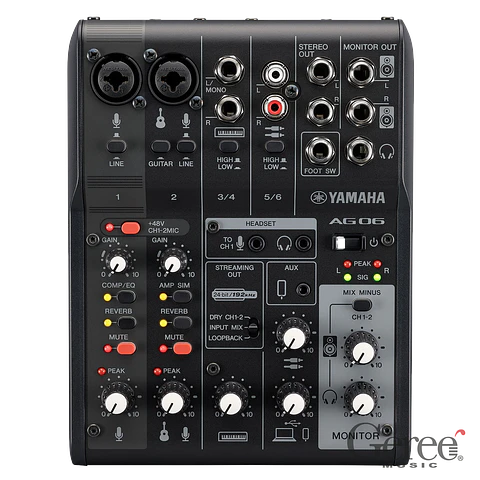 YAMAHA LIVE STREAMING MIXER AG06MK2 BLACK