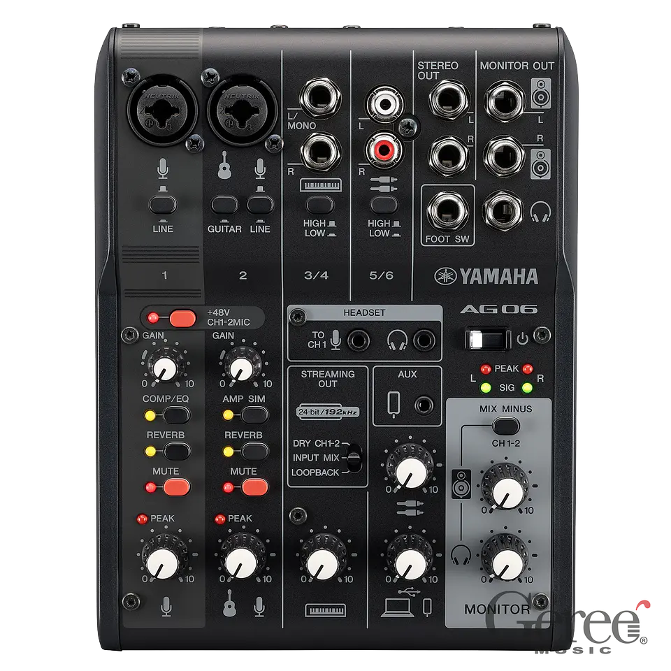 YAMAHA LIVE STREAMING MIXER AG06MK2 BLACK 2