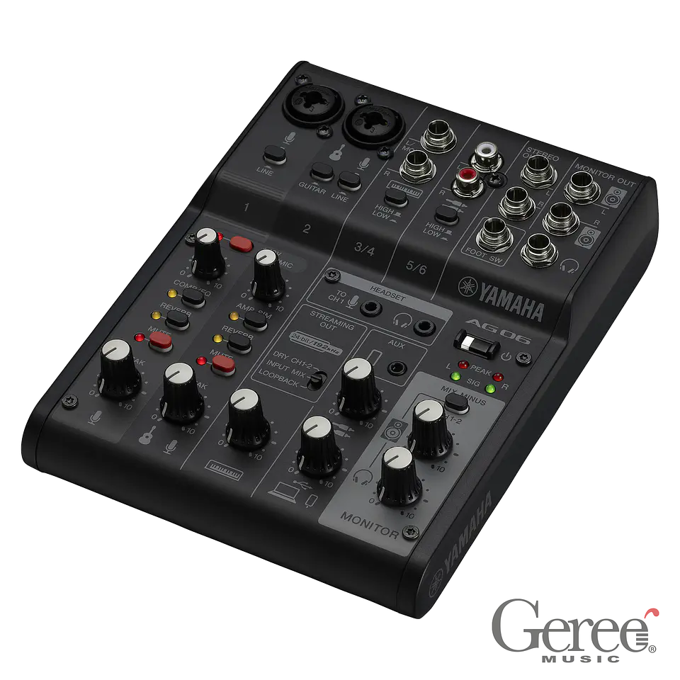 YAMAHA LIVE STREAMING MIXER AG06MK2 BLACK 1