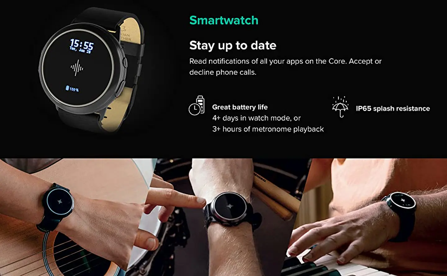 SOUNDBRENNER CORE 2 STEEL SMART WATCH METRONOMO INTELIGENTE 9