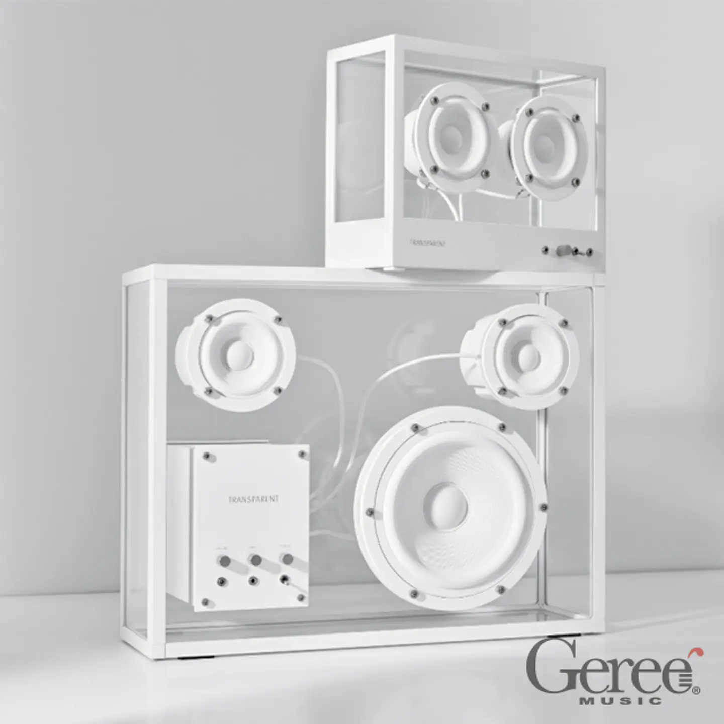 TRANSPARENT WHITE SPEAKER PARLANTE BLUETOOTH 6