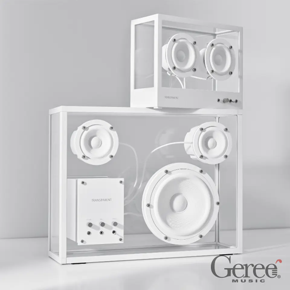 TRANSPARENT WHITE SPEAKER PARLANTE BLUETOOTH 6