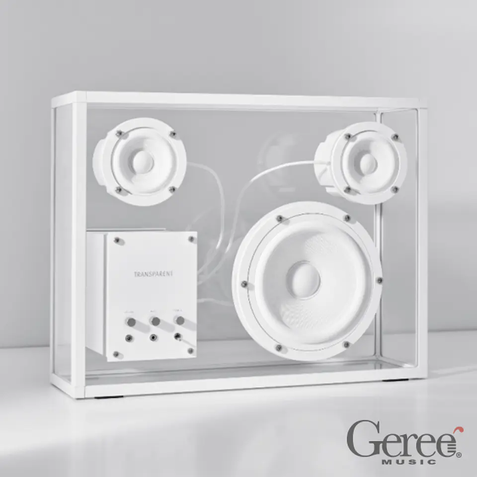 TRANSPARENT WHITE SPEAKER PARLANTE BLUETOOTH 4