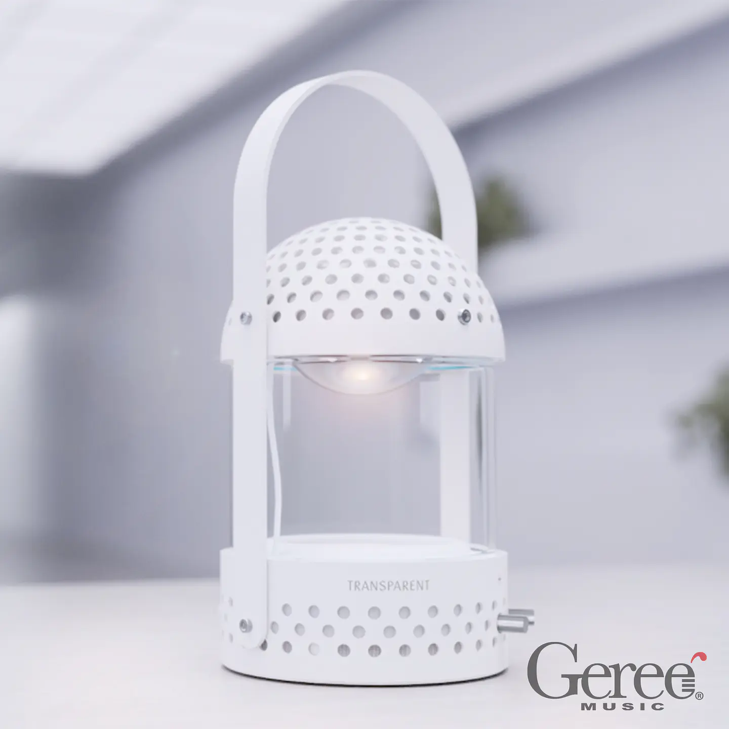 TRANSPARENT LIGHT SPEAKER WHITE PARLANTE BLUETOOTH 5