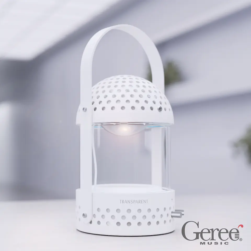 TRANSPARENT LIGHT SPEAKER WHITE PARLANTE BLUETOOTH 5