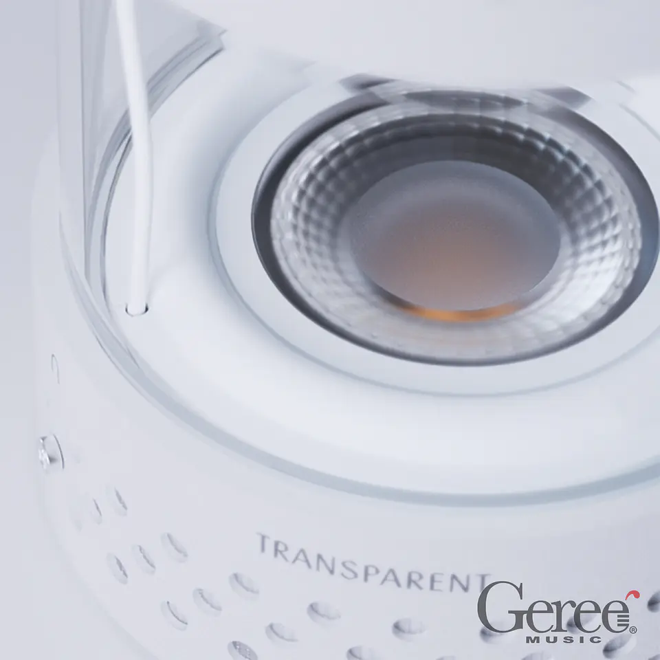 TRANSPARENT LIGHT SPEAKER WHITE PARLANTE BLUETOOTH 6