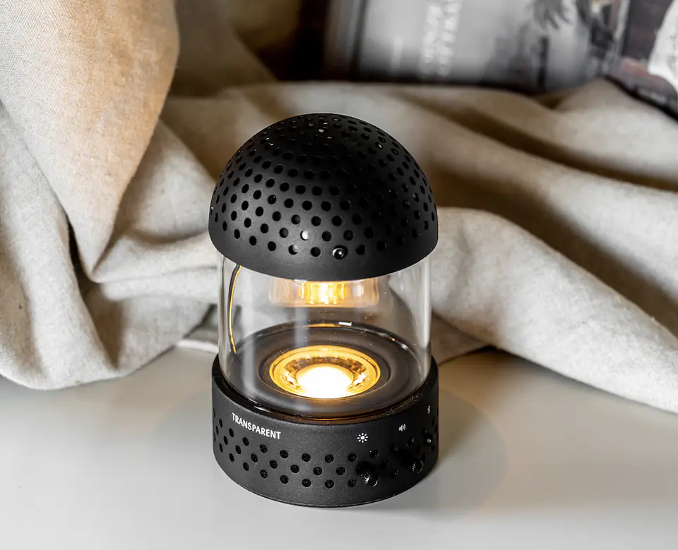 TRANSPARENT LIGHT SPEAKER BLACK PARLANTE BLUETOOTH 6