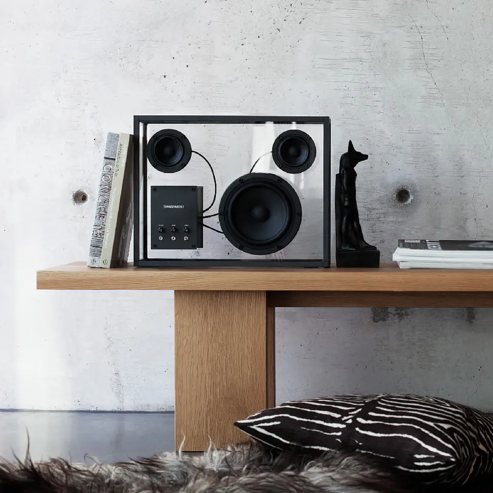 TRANSPARENT BLACK SPEAKER PARLANTE BLUETOOTH 7