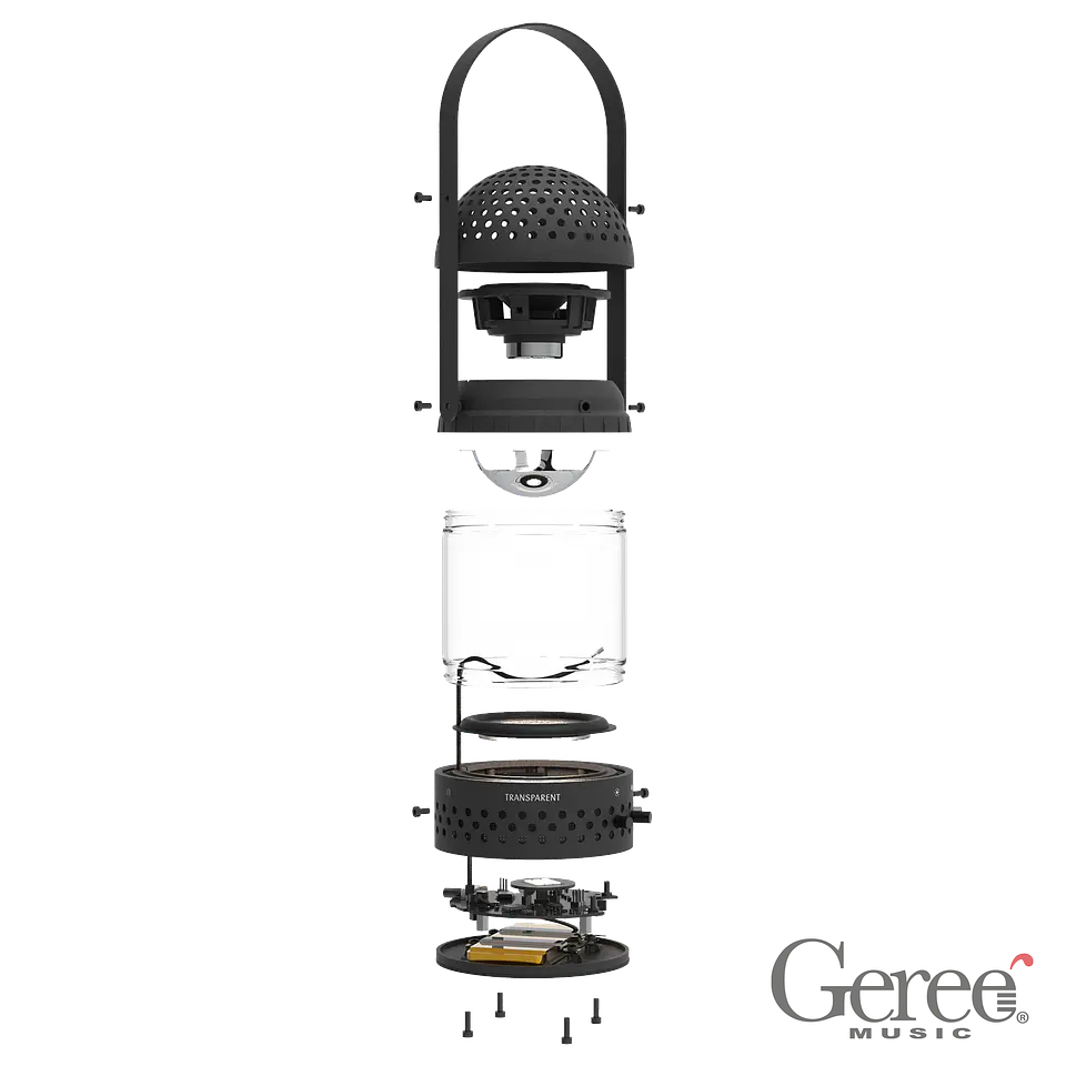 TRANSPARENT LIGHT SPEAKER BLACK PARLANTE BLUETOOTH 4