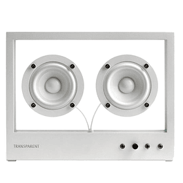 TRANSPARENT SMALL SPEAKER WHITE PARLANTE BLUETOOTH