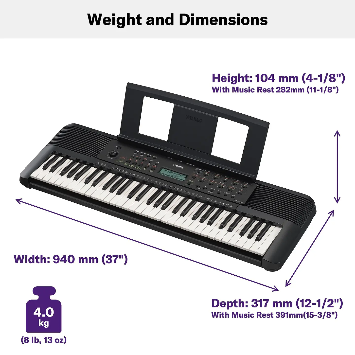 YAMAHA PSRE283 TECLADO PORTATIL 61 TECLAS 4