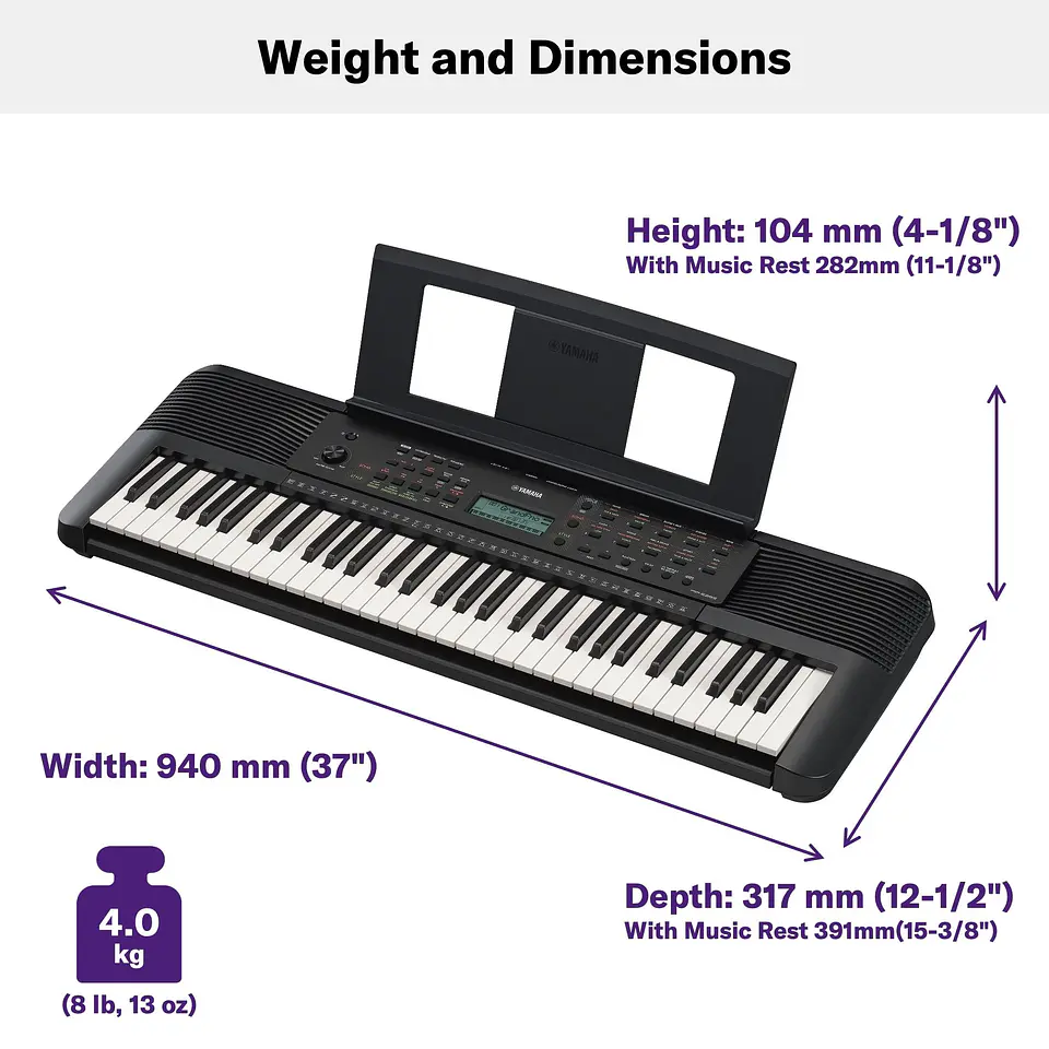 YAMAHA PSRE283 TECLADO PORTATIL 61 TECLAS 4
