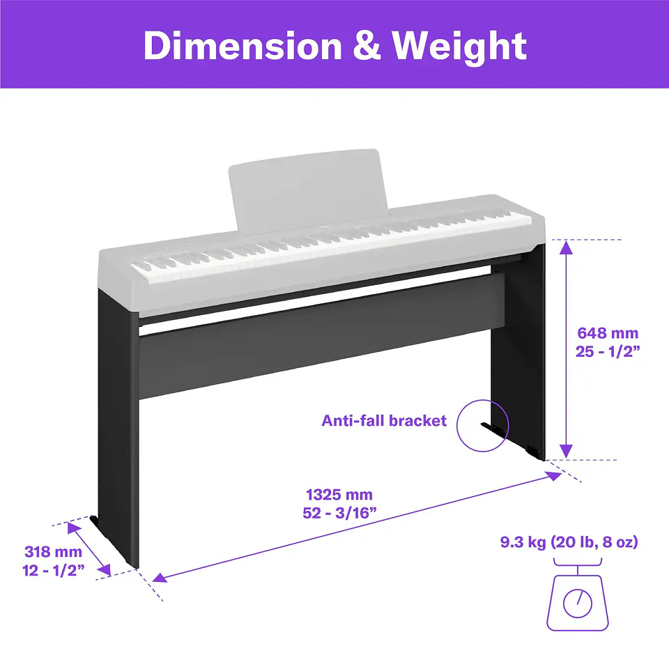 YAMAHA L100B STAND PARA PIANO DIGITAL P145B 5