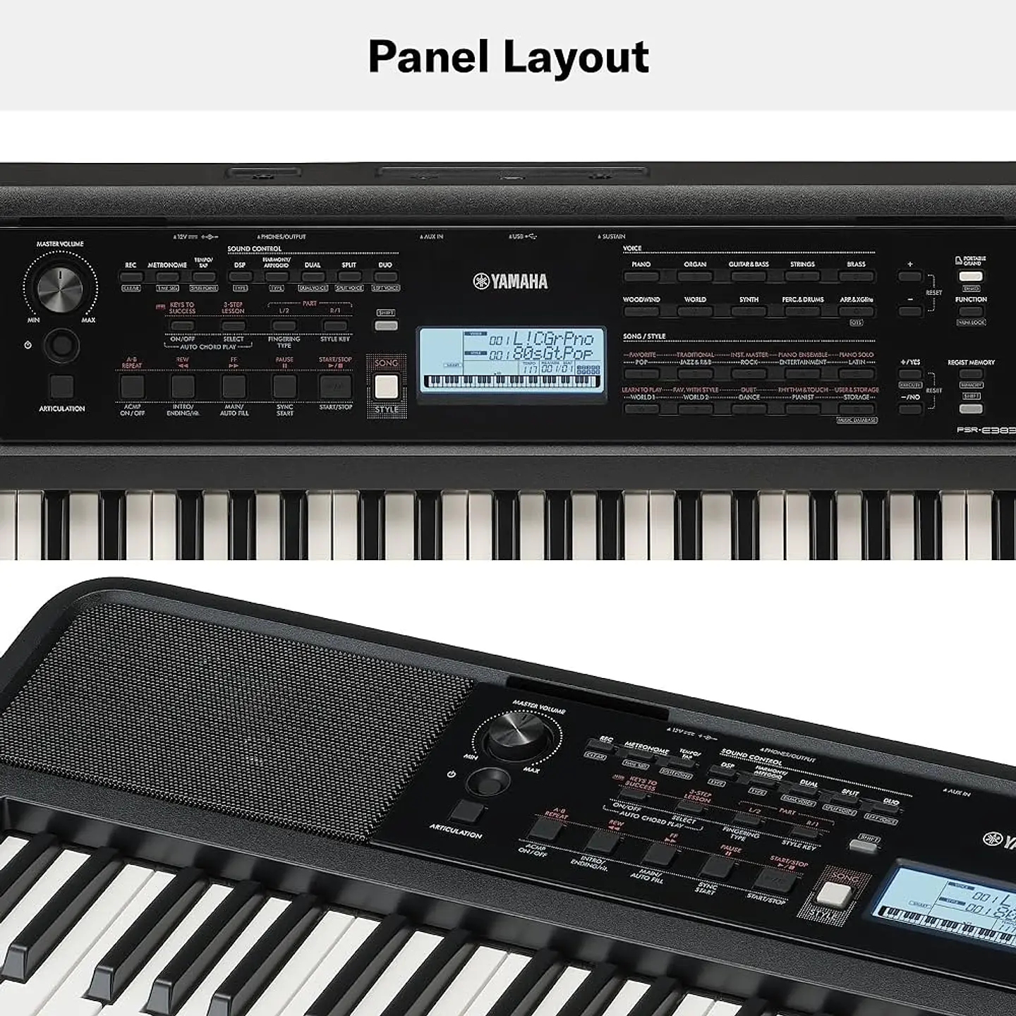 YAMAHA PSRE383 TECLADO PORTATIL 61 TECLAS 4