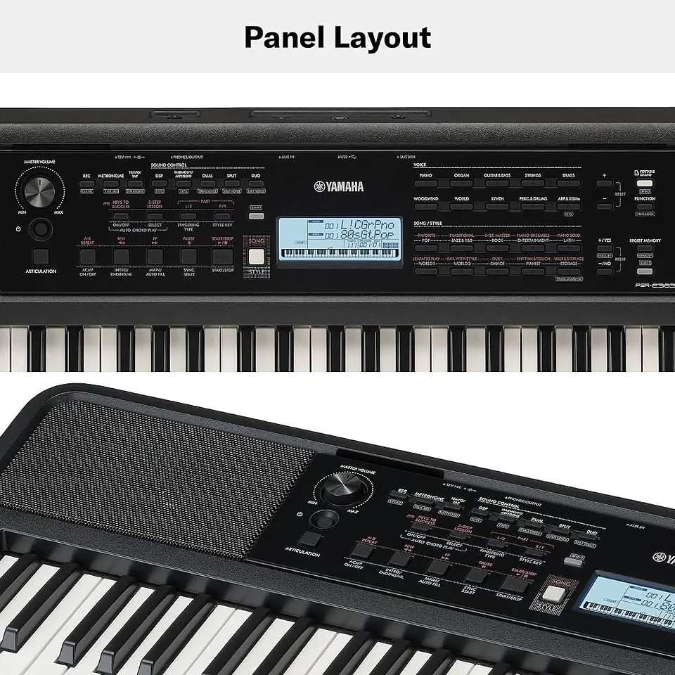 YAMAHA PSRE383 TECLADO PORTATIL 61 TECLAS 4