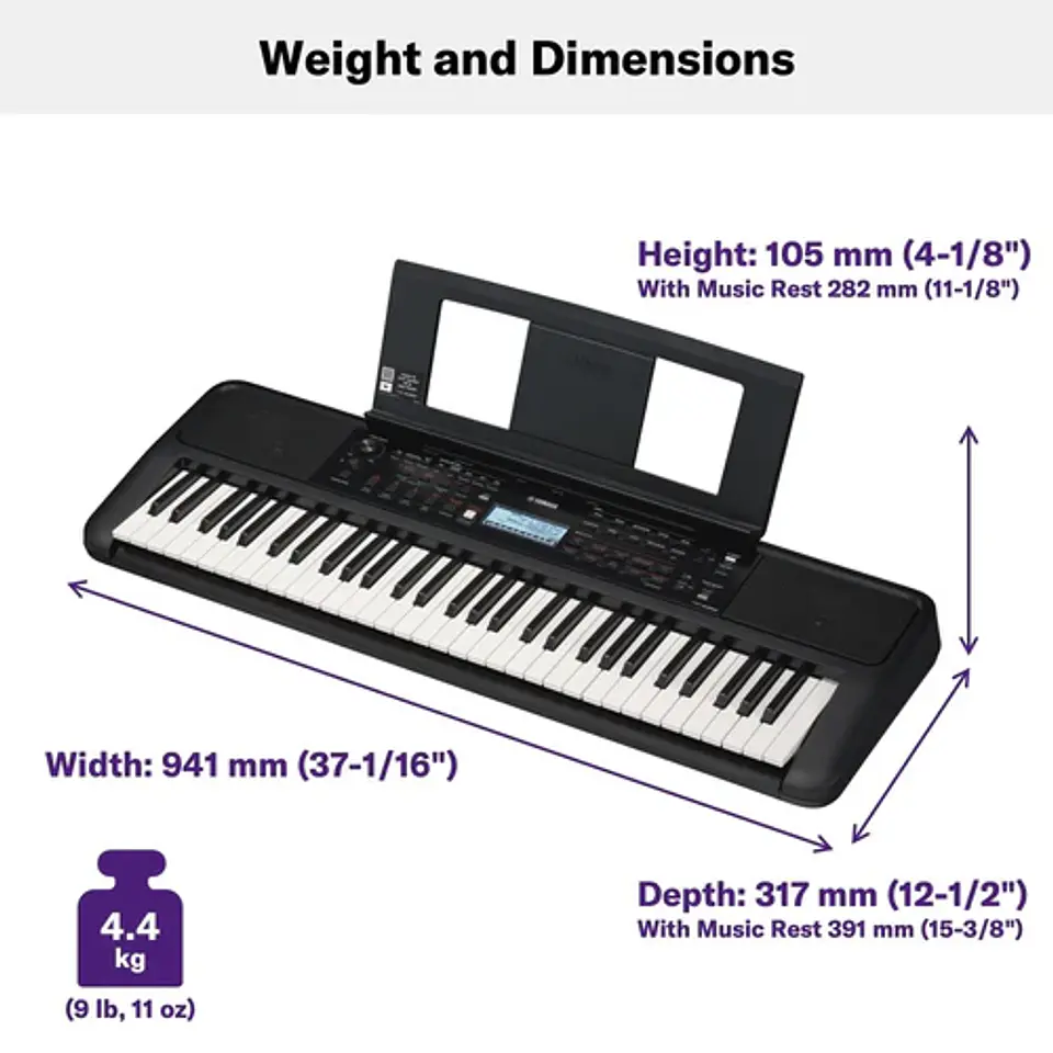 YAMAHA PSRE383 TECLADO PORTATIL 61 TECLAS 5