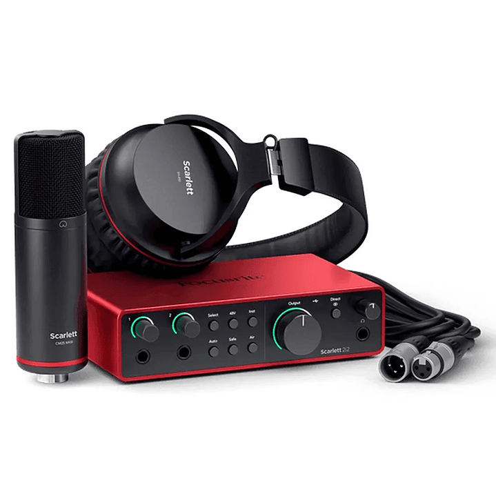 FOCUSRITE SCARLETT PACK HOME STUDIO INTERFAZ DE AUDIO 2i2 4TH GEN 1