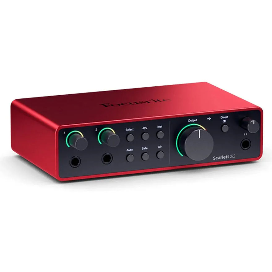 FOCUSRITE Scarlett 2i2 - Interfaz de Audio 4ta Gen