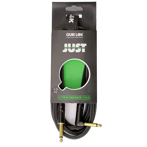 QUIKLOK CABLE INSTRUMENTO MONO 6.3MM 3 METROS JR3 ANGULADO RECTO