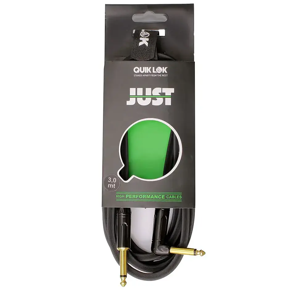 QUIKLOK CABLE INSTRUMENTO MONO 6.3MM 3 METROS JR3 ANGULADO RECTO 2